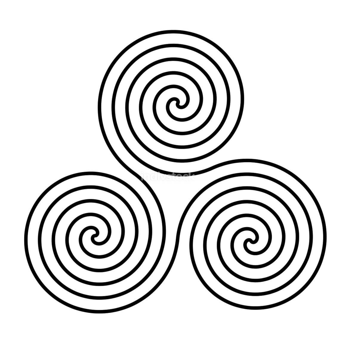 Continously Drawn Triskelion Wallpaper