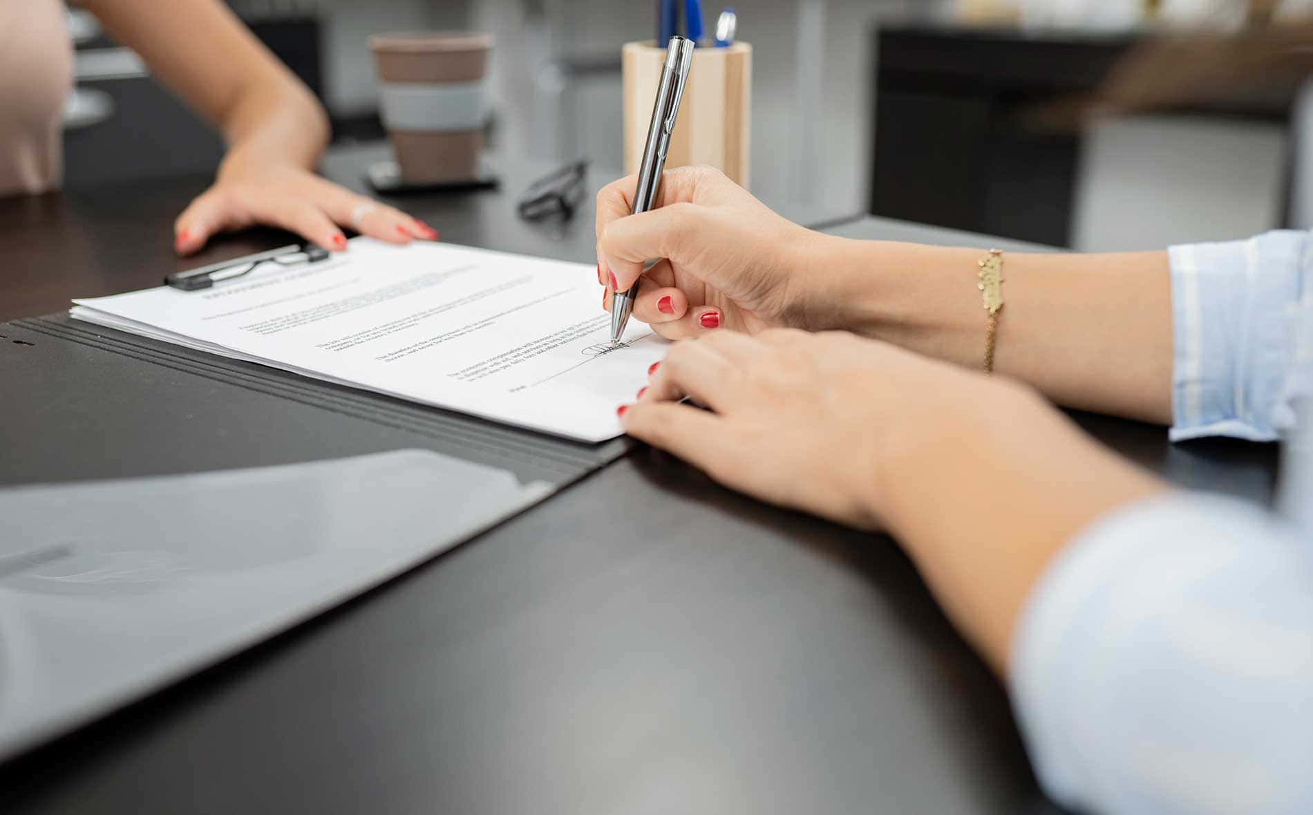 Contract Signing Between Two People Wallpaper