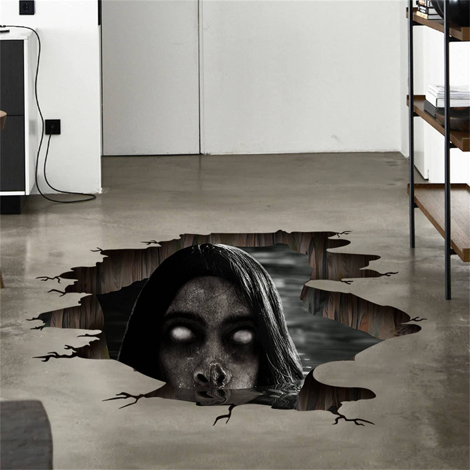 Cool 3d Ghost Floor Painting Wallpaper