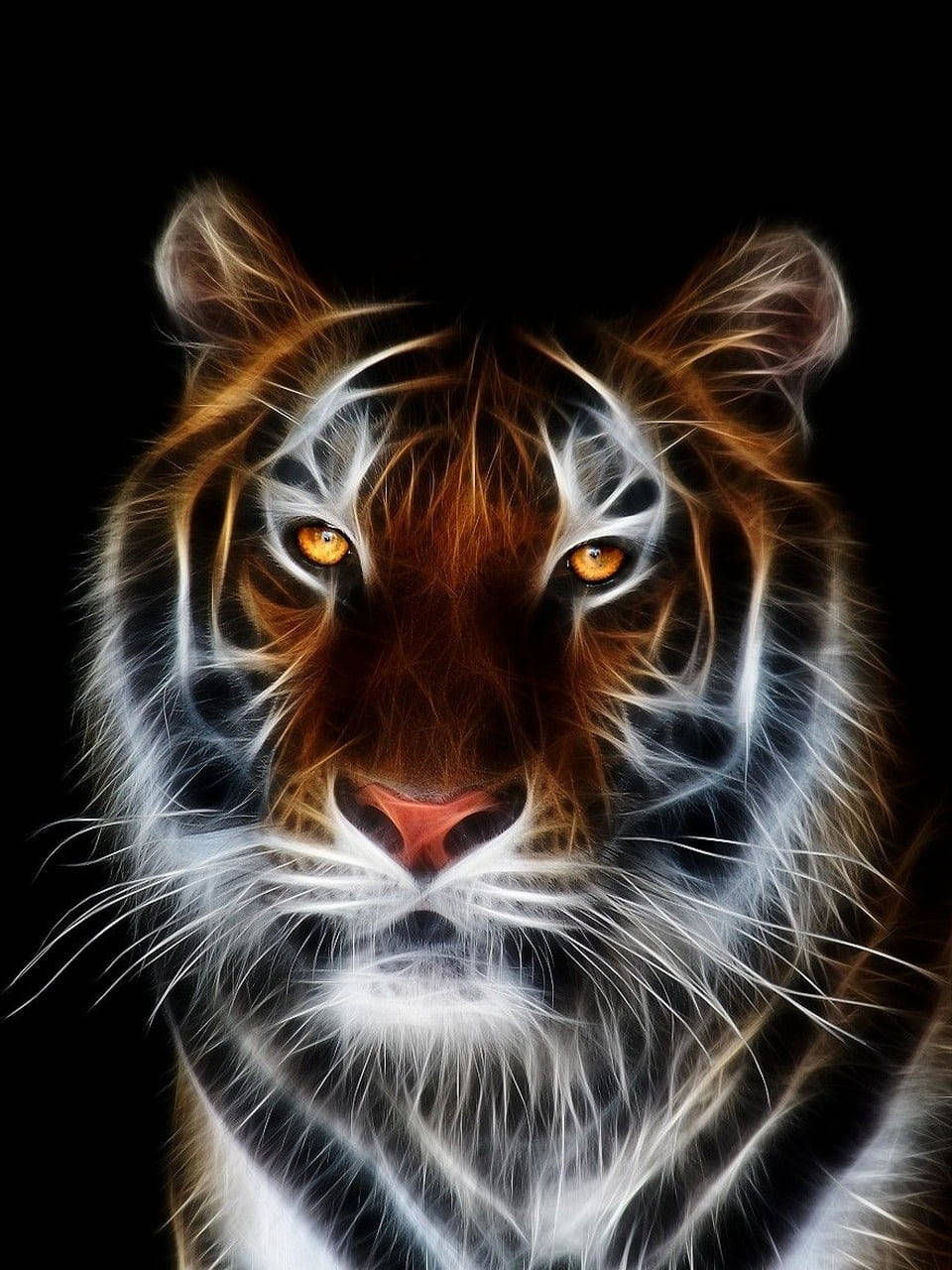 Cool And Calm Tiger Art Wallpaper