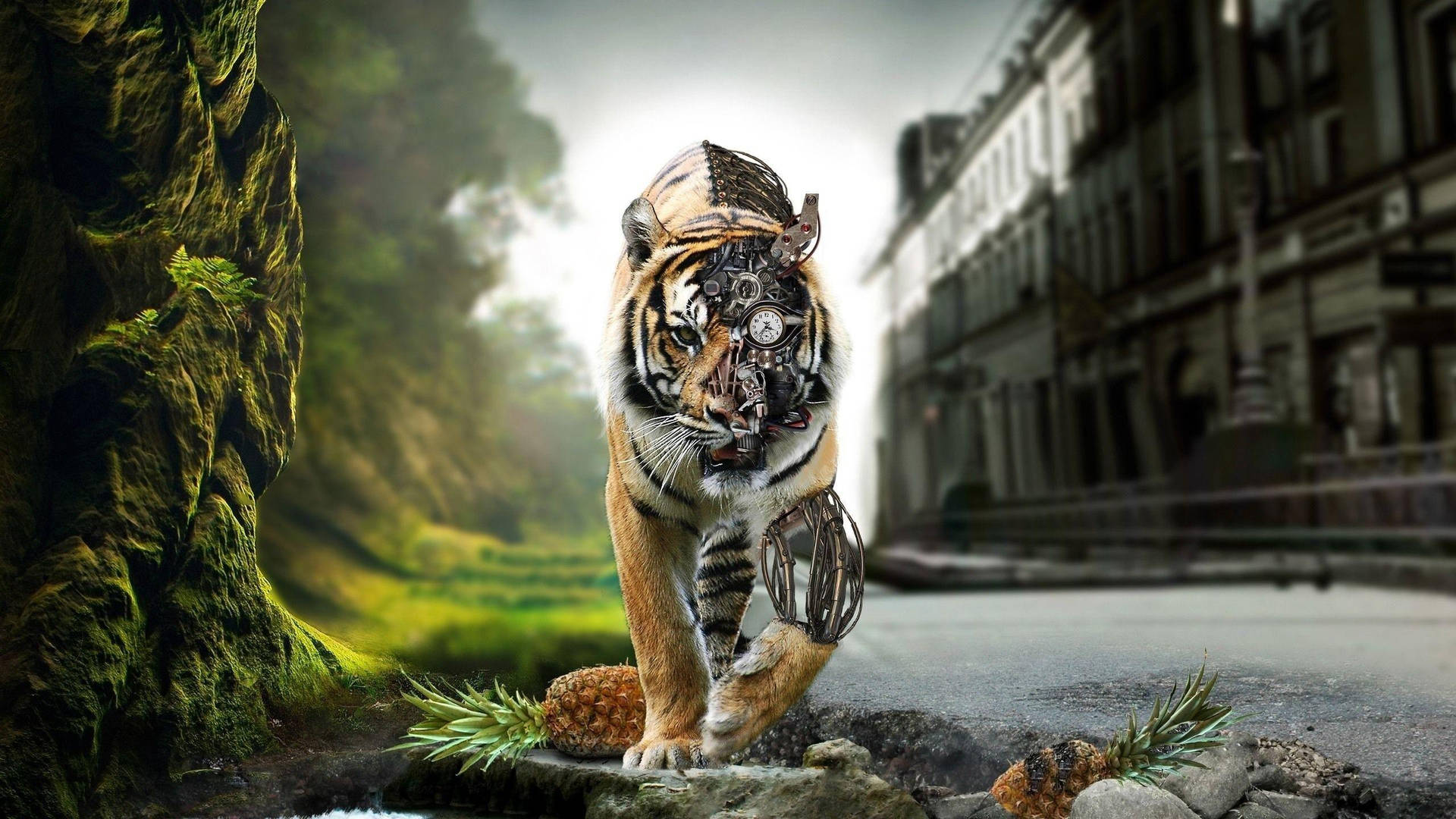 Cool Android Tiger Fusion Wallpaper