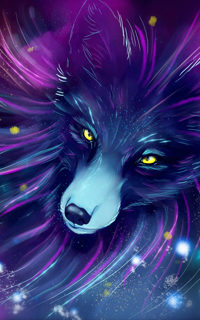 Cool Animated Ethereal Galaxy Wolf Wallpaper
