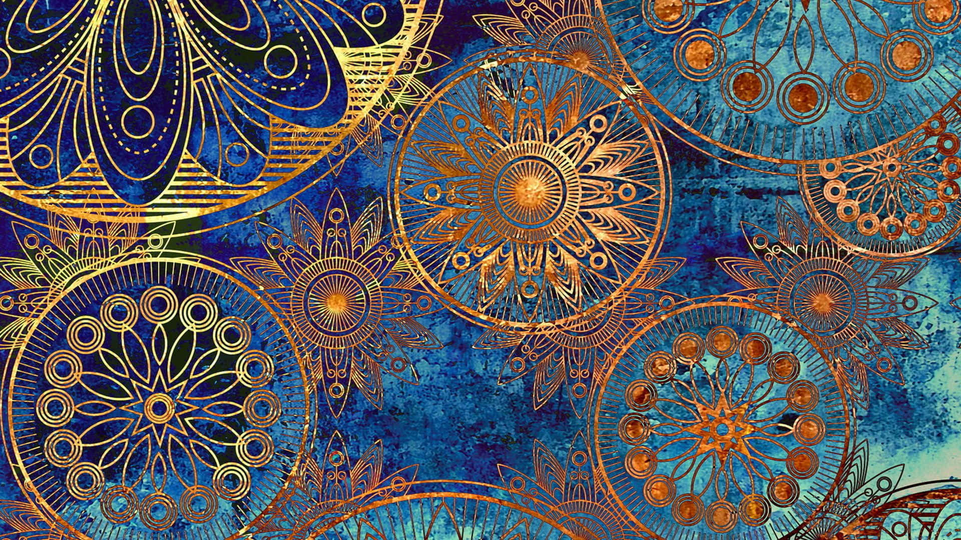 Cool Art Golden Celestial Mandalas Wallpaper