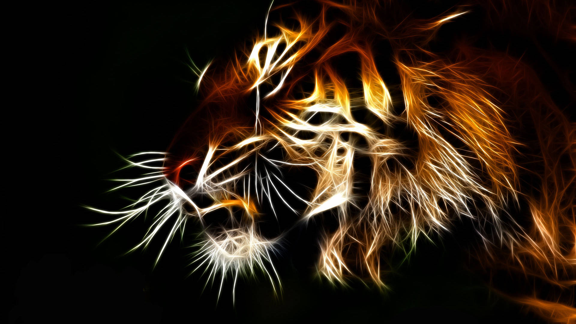 Cool Artistic Tiger Portrait Wallpaper