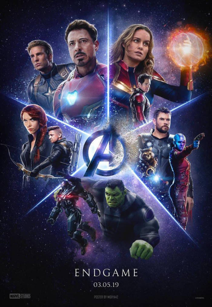 Cool Avengers Endgame Poster With Logo Wallpaper