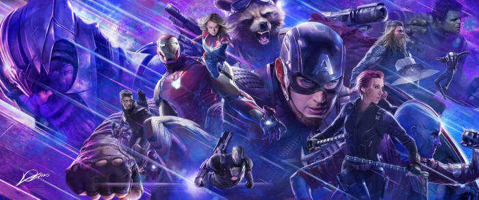 Cool Avengers Purple Team-up Wallpaper