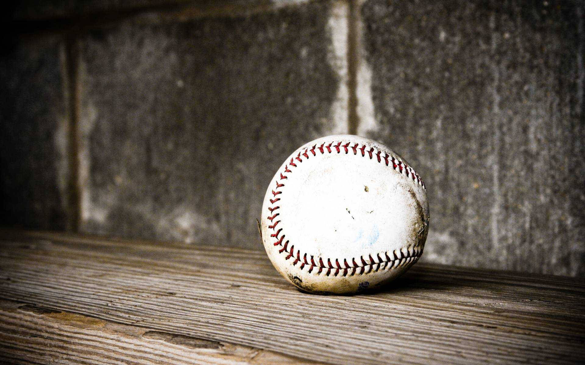 Cool Baseball Ball On Wood Wallpaper