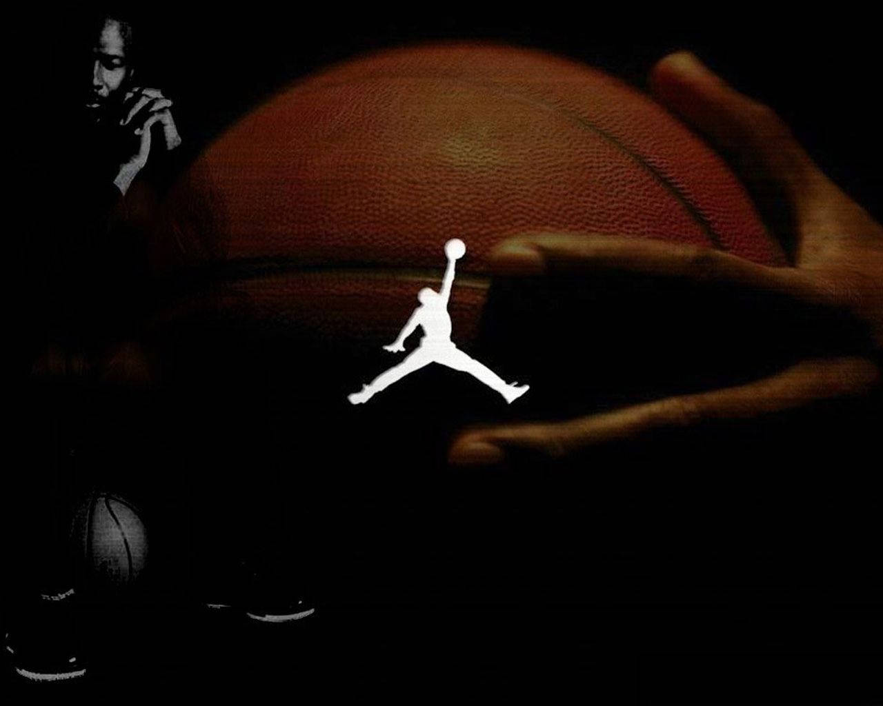 Cool Basketball White Jordan Logo Wallpaper