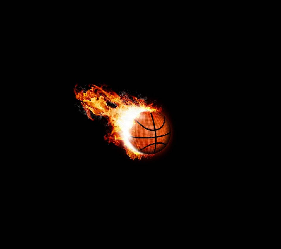 Cool Basketball With Flames Wallpaper