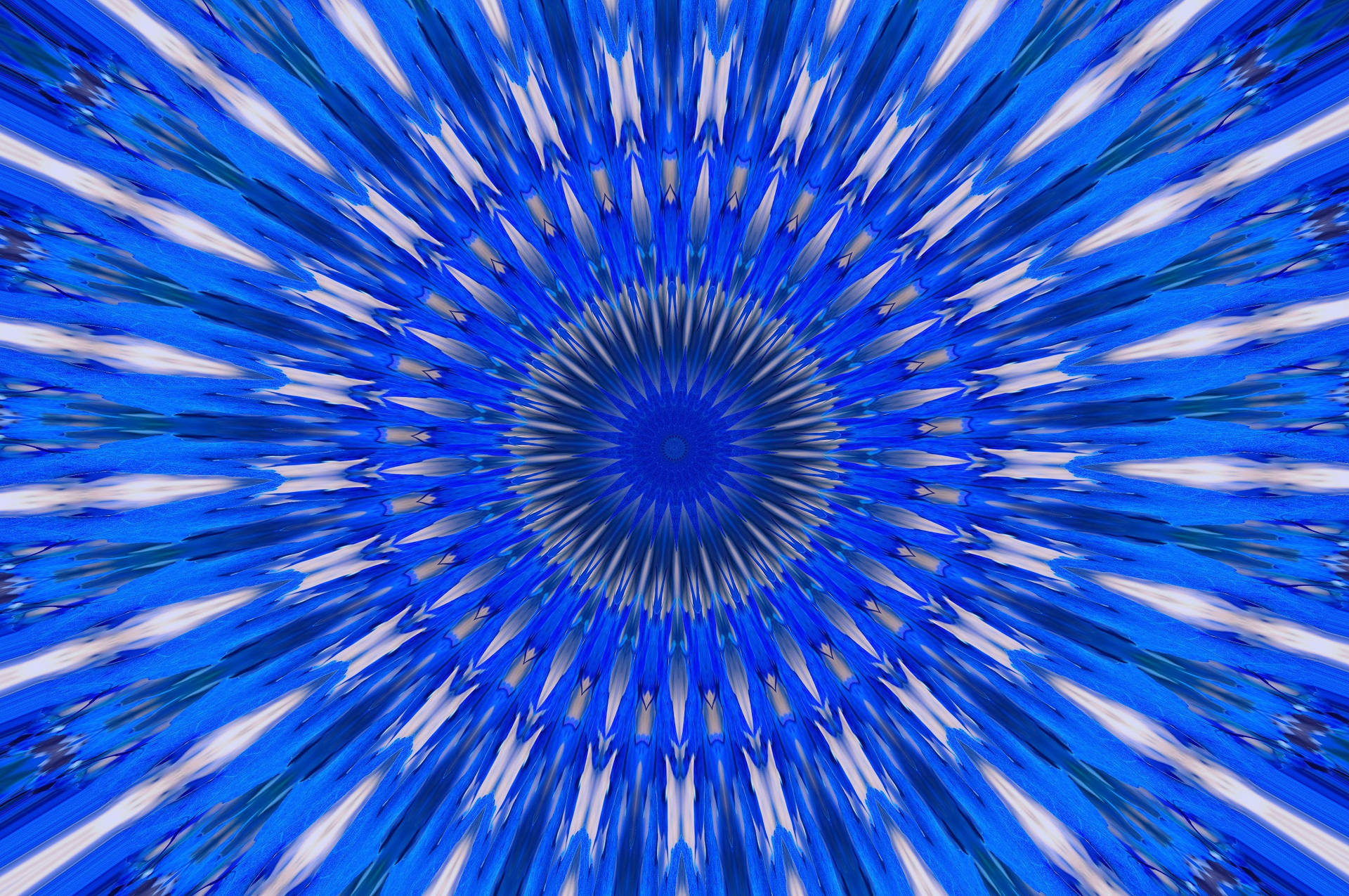 Cool Blue Kaleidoscope Wallpaper