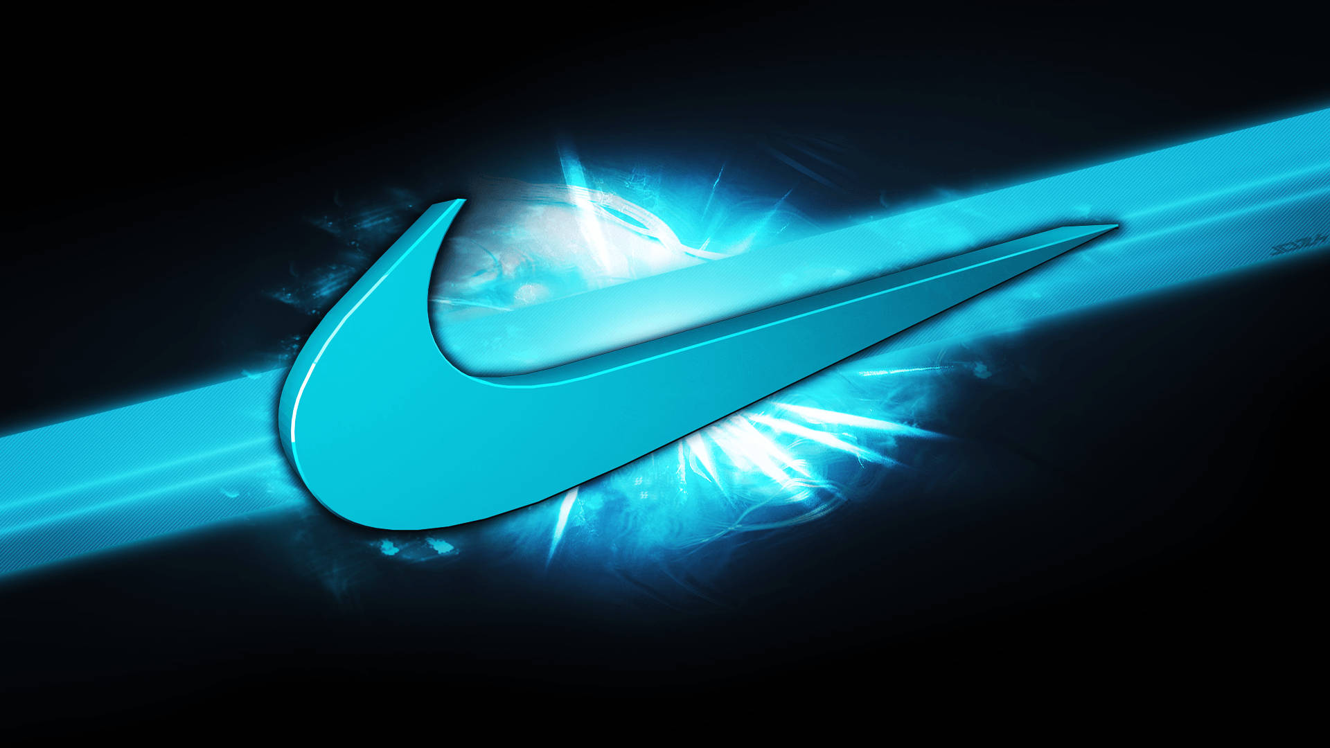Cool Blue Nike Swoosh Wallpaper