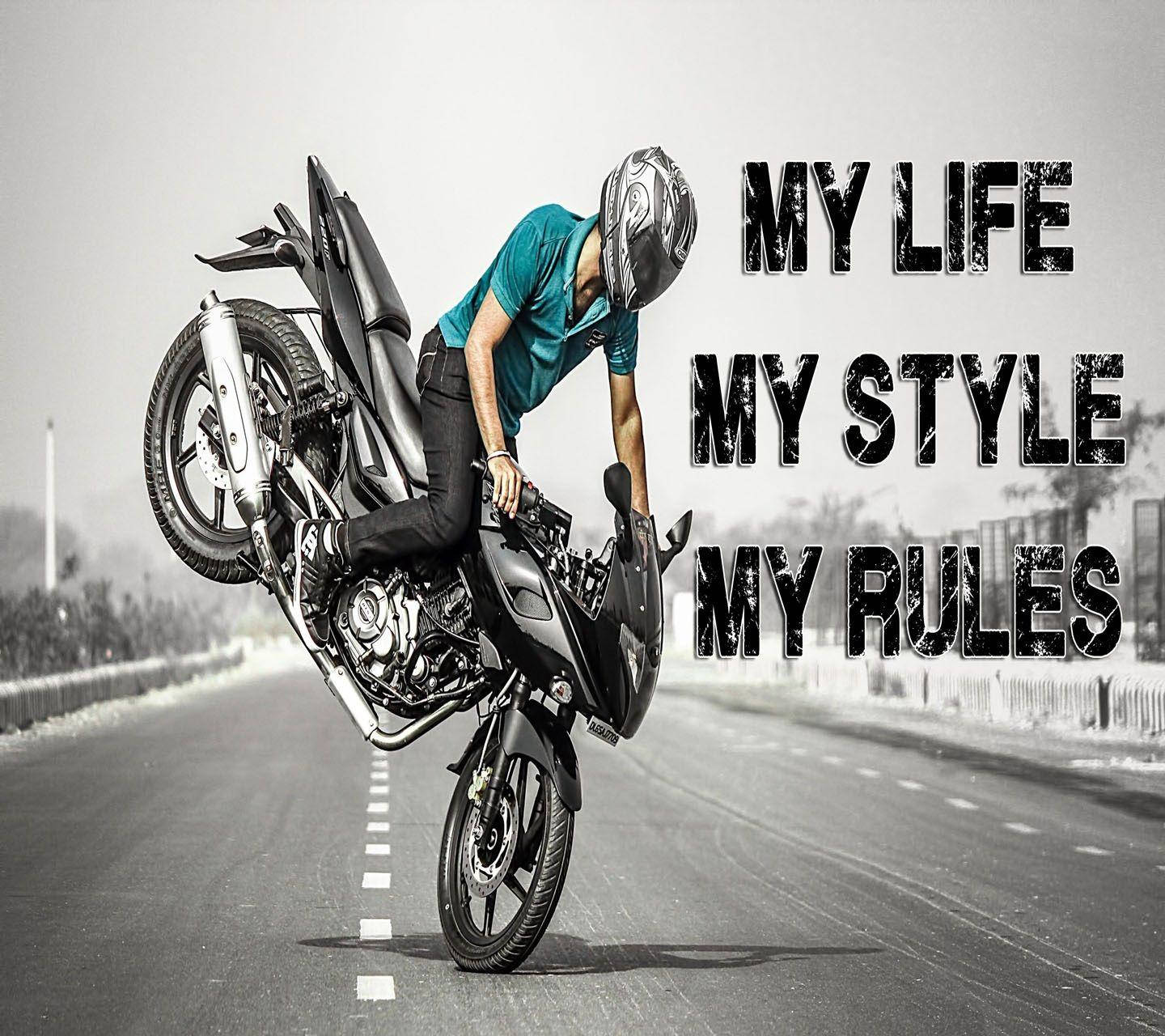 Cool Boy Motorcycle Stunt Wallpaper