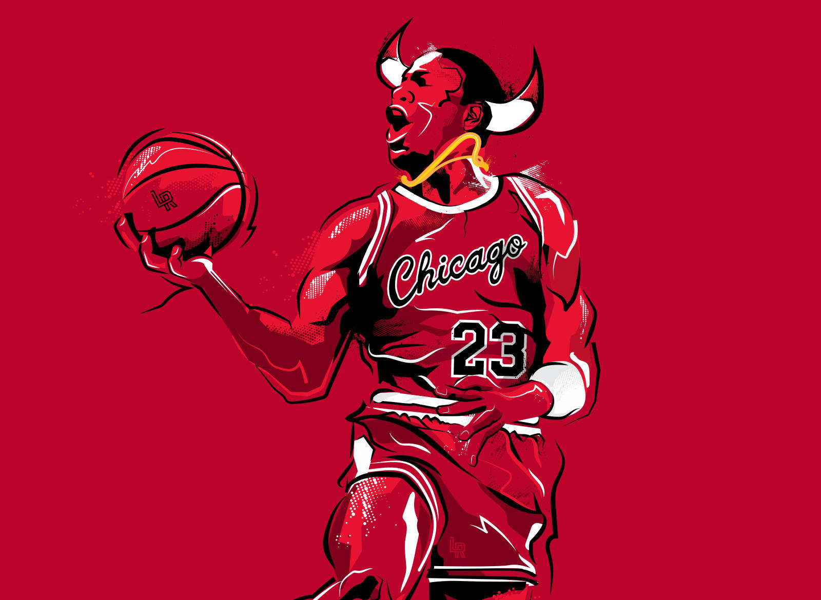 Cool Chicago Bulls Jordan Fan Art Wallpaper