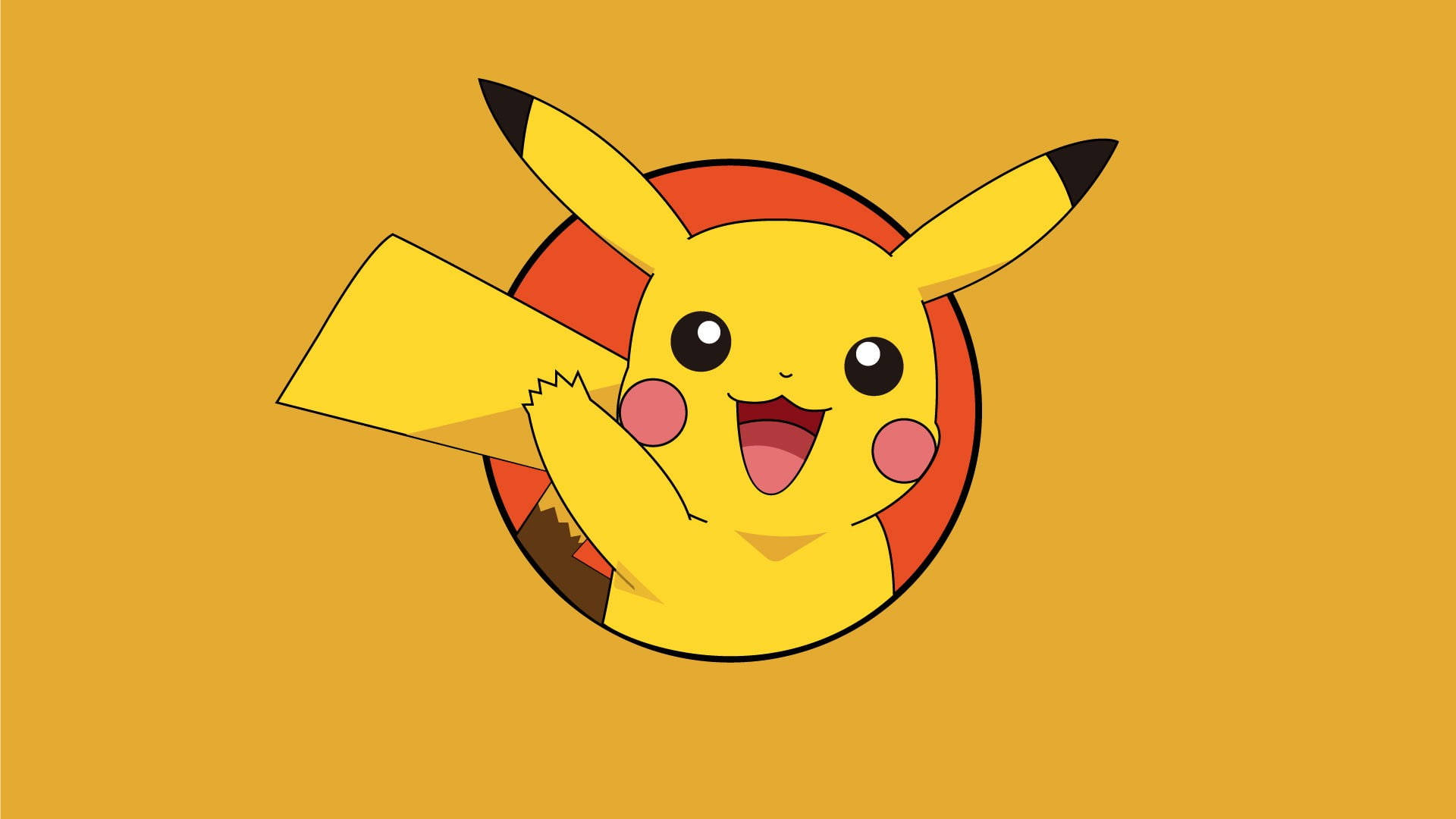 Cool Cute Waving Pikachu Wallpaper