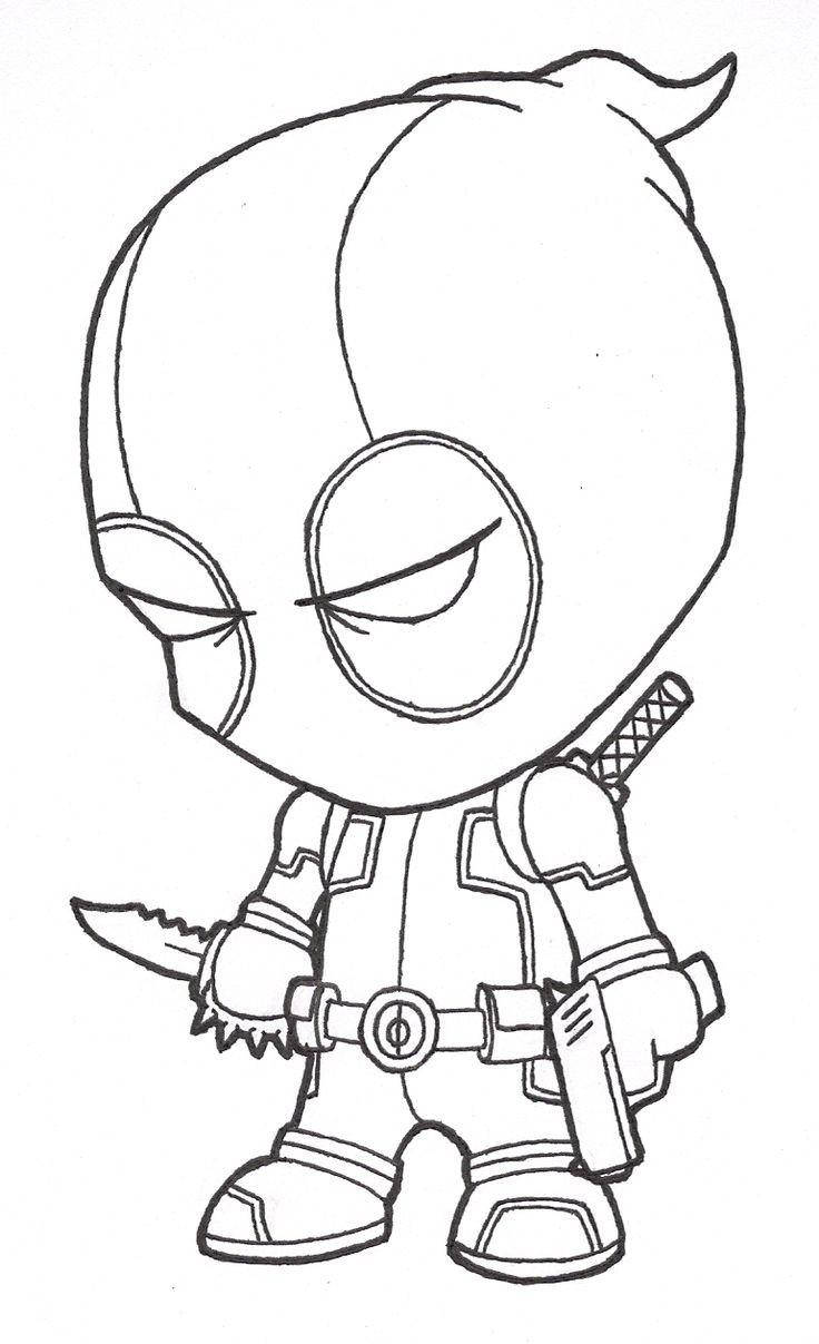 Cool Drawing Deadpool Chibi Wallpaper