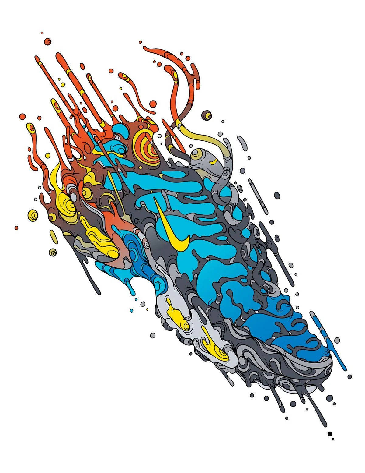 Cool Drip Nike Sneakers Wallpaper