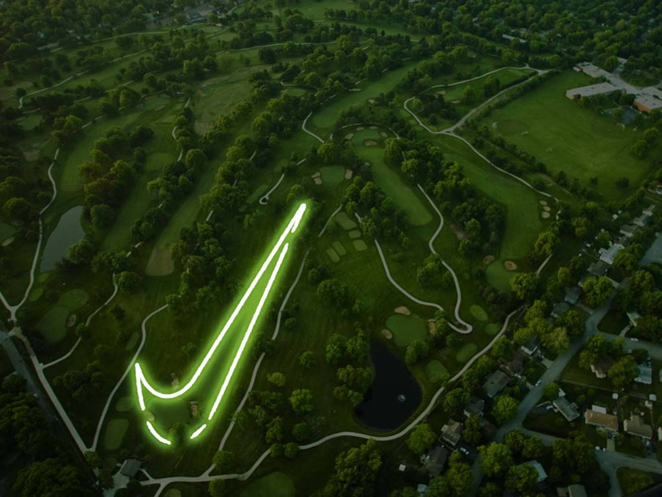 Cool Golf Nike Course Aerial Shot Wallpaper