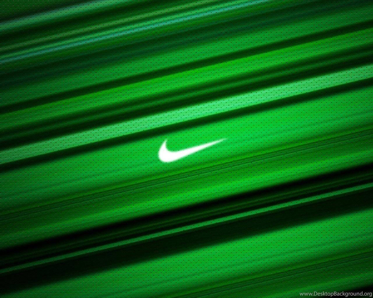Cool Green White Nike Logo Wallpaper