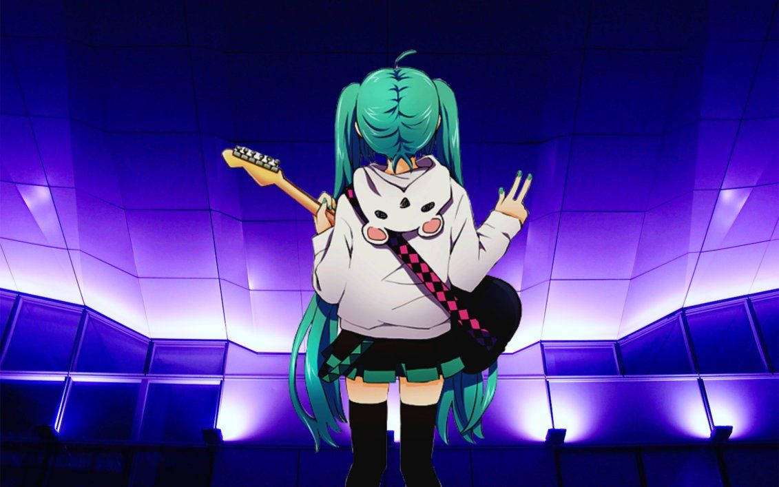Cool Guitar Hatsune Miku Wallpaper