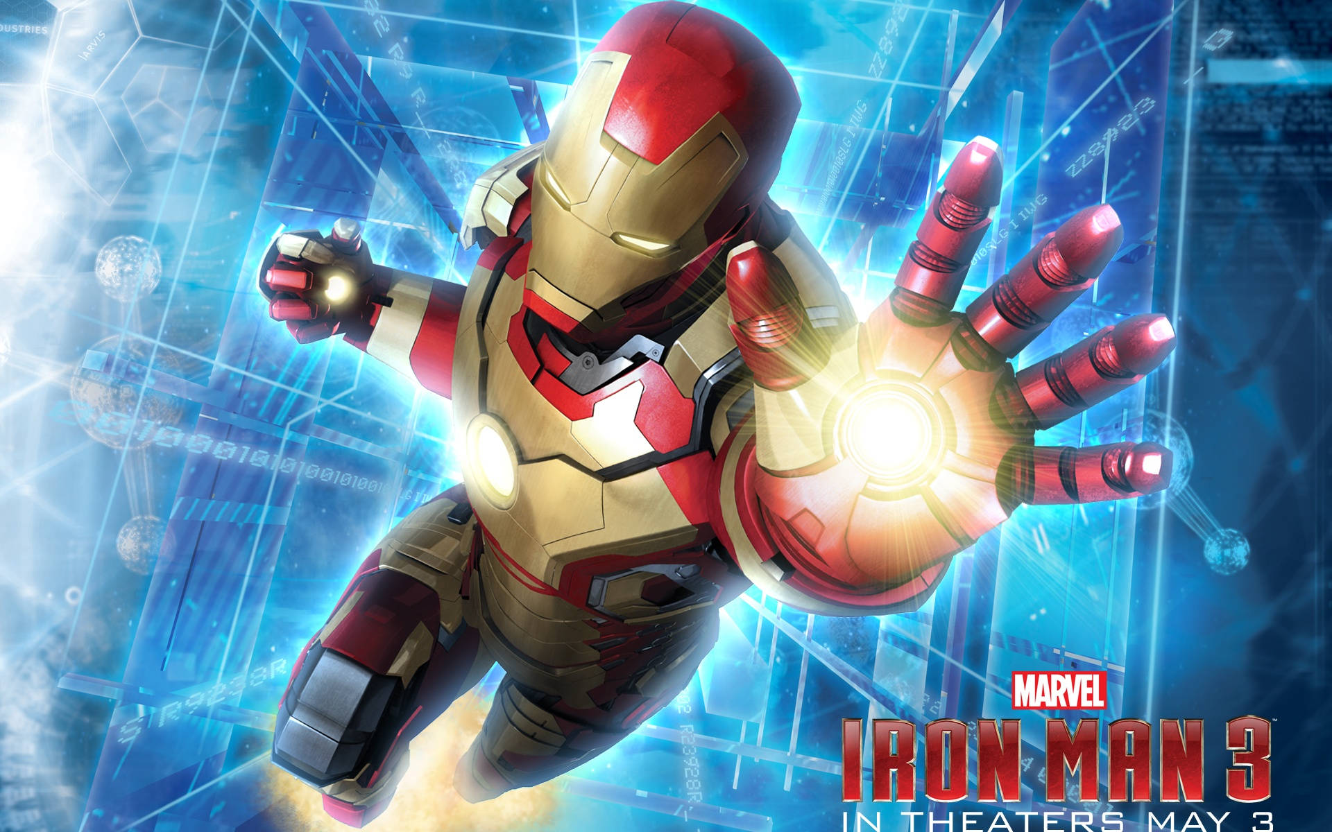 Cool Iron Man 3 Movie Poster Wallpaper