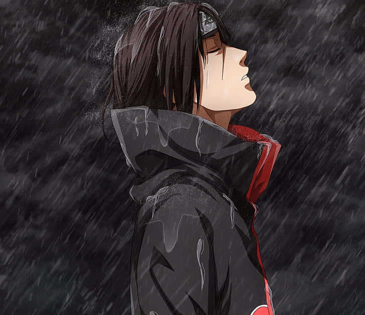 Cool Itachi With A Powerful Sharingan Eye Wallpaper