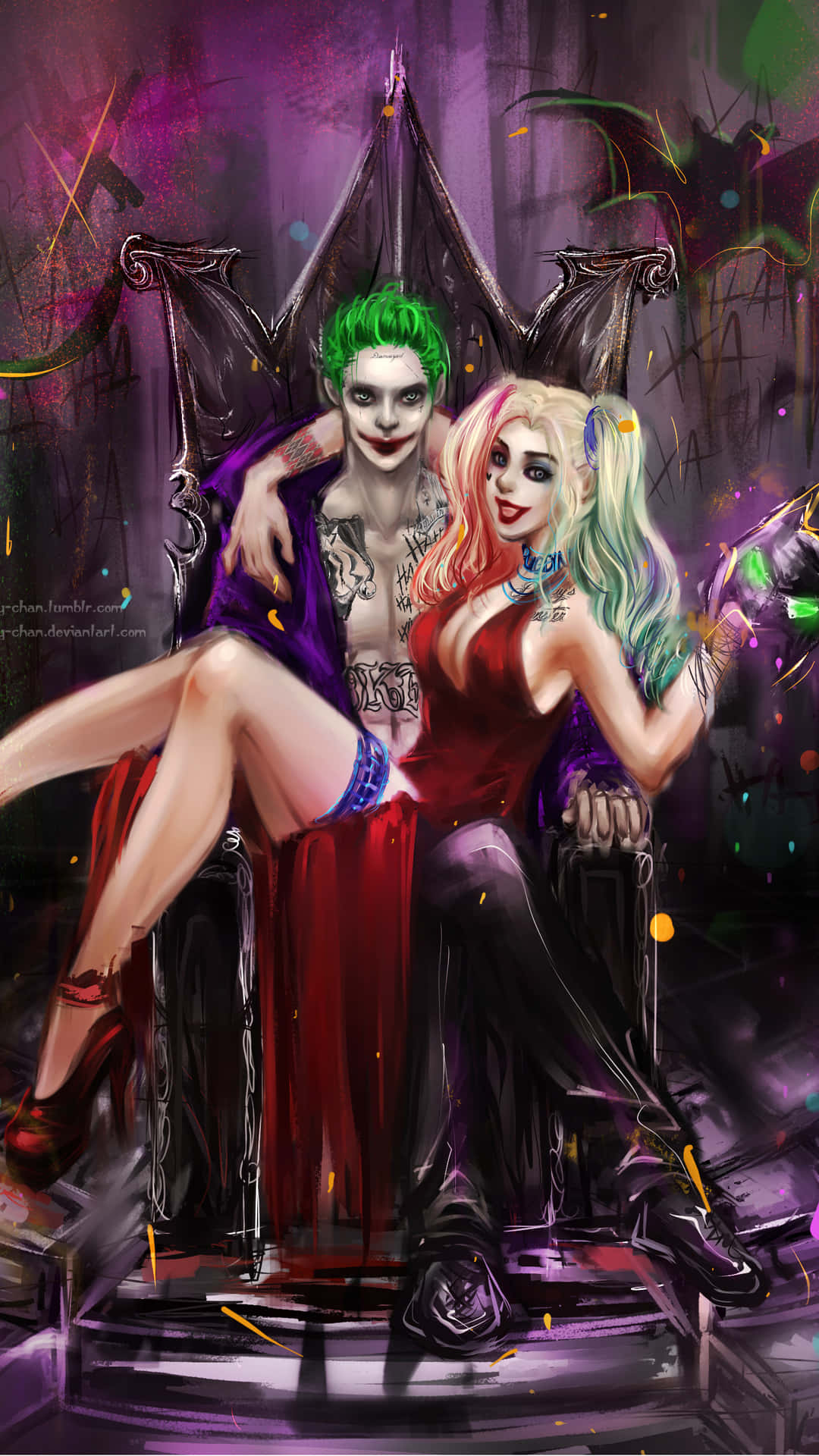 Cool Joker And Harley Wallpaper