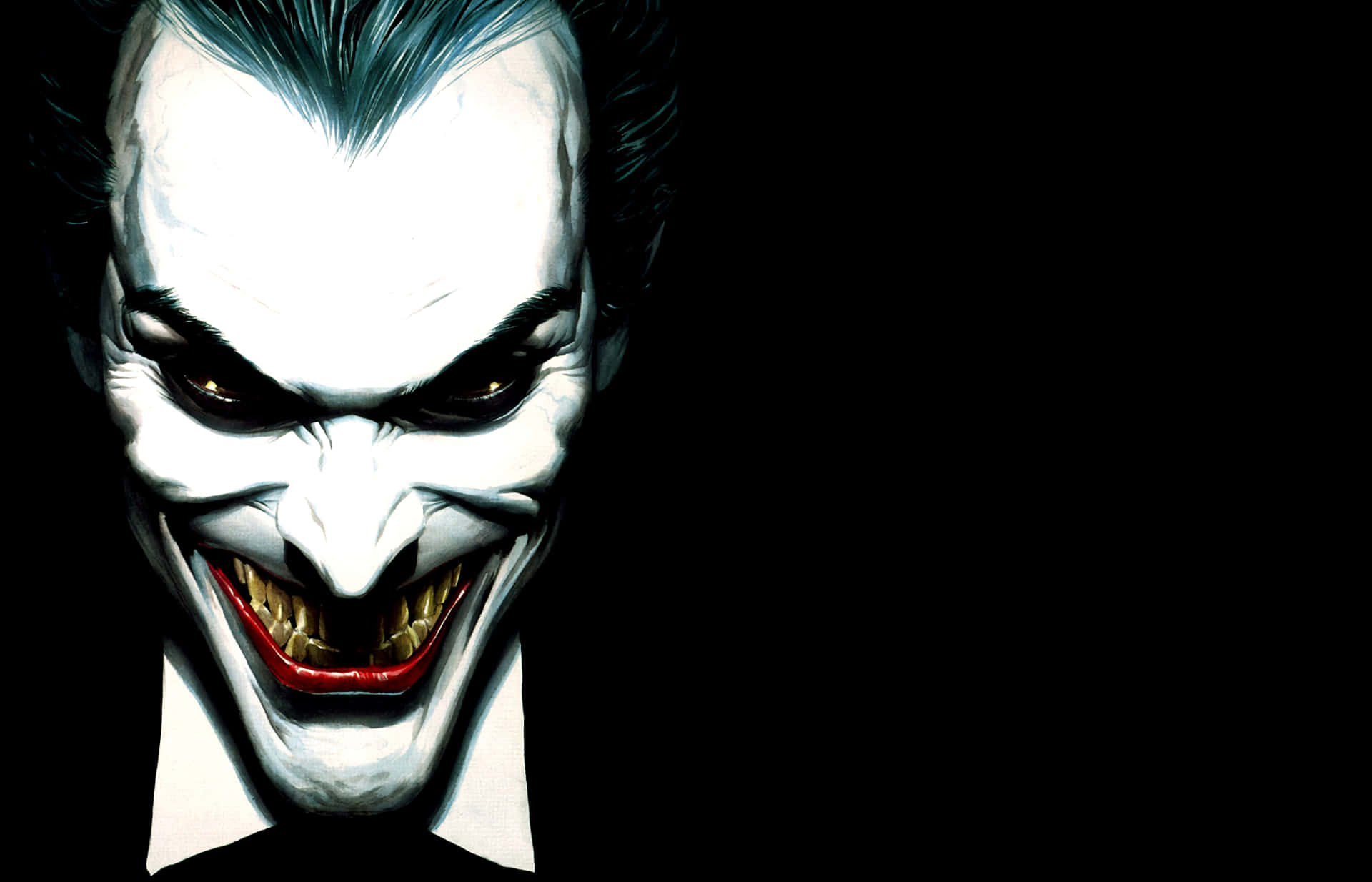 Cool Joker Black Background Wallpaper
