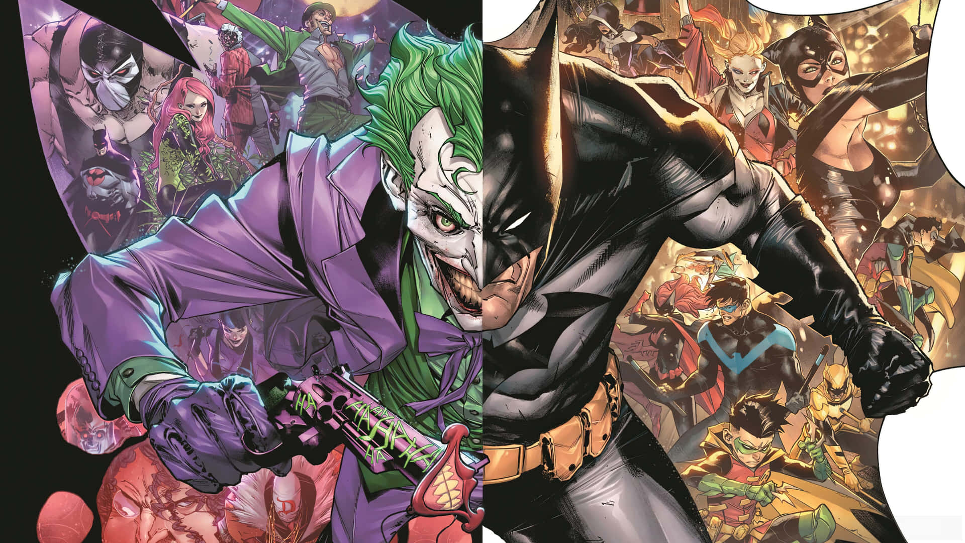 Cool Joker Cover With Batman Wallpaper