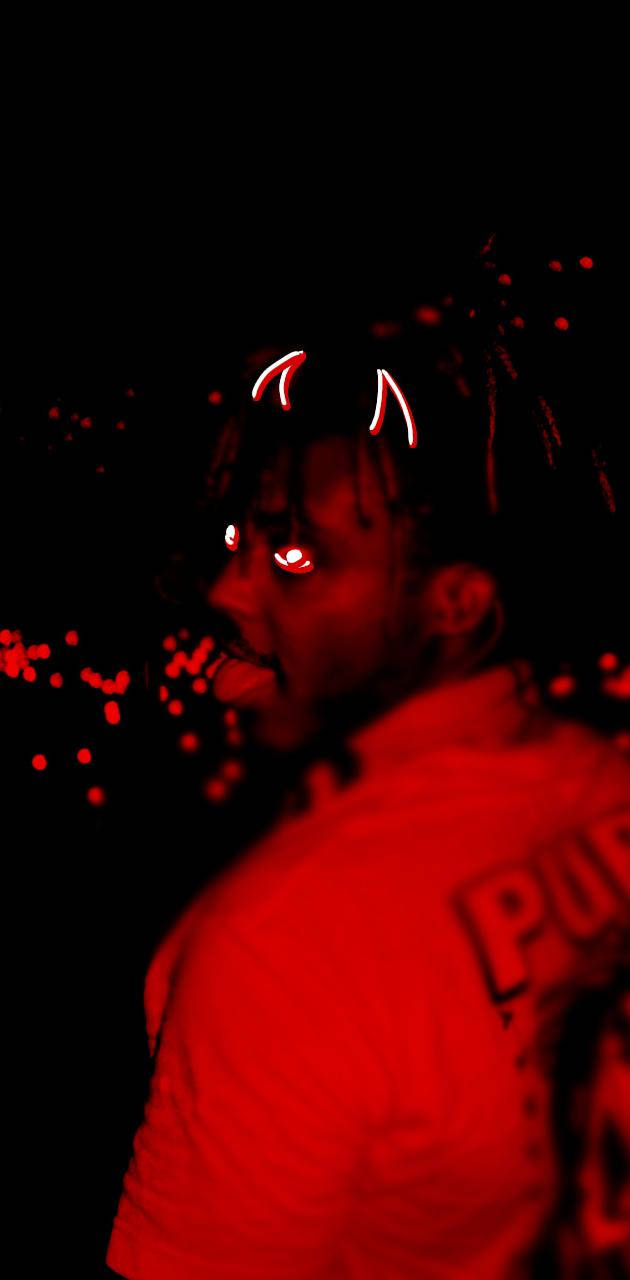 Cool Juice Wrld With Tongue Poking Out Wallpaper
