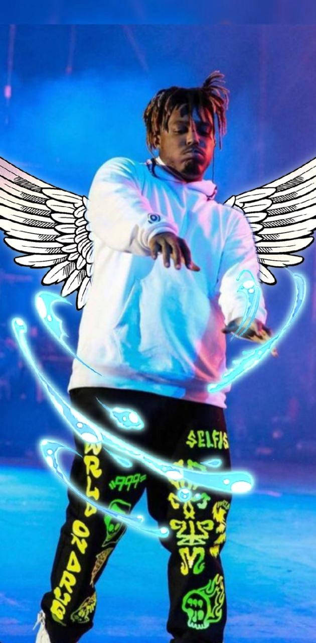 Cool Juice Wrld With Wings Wallpaper