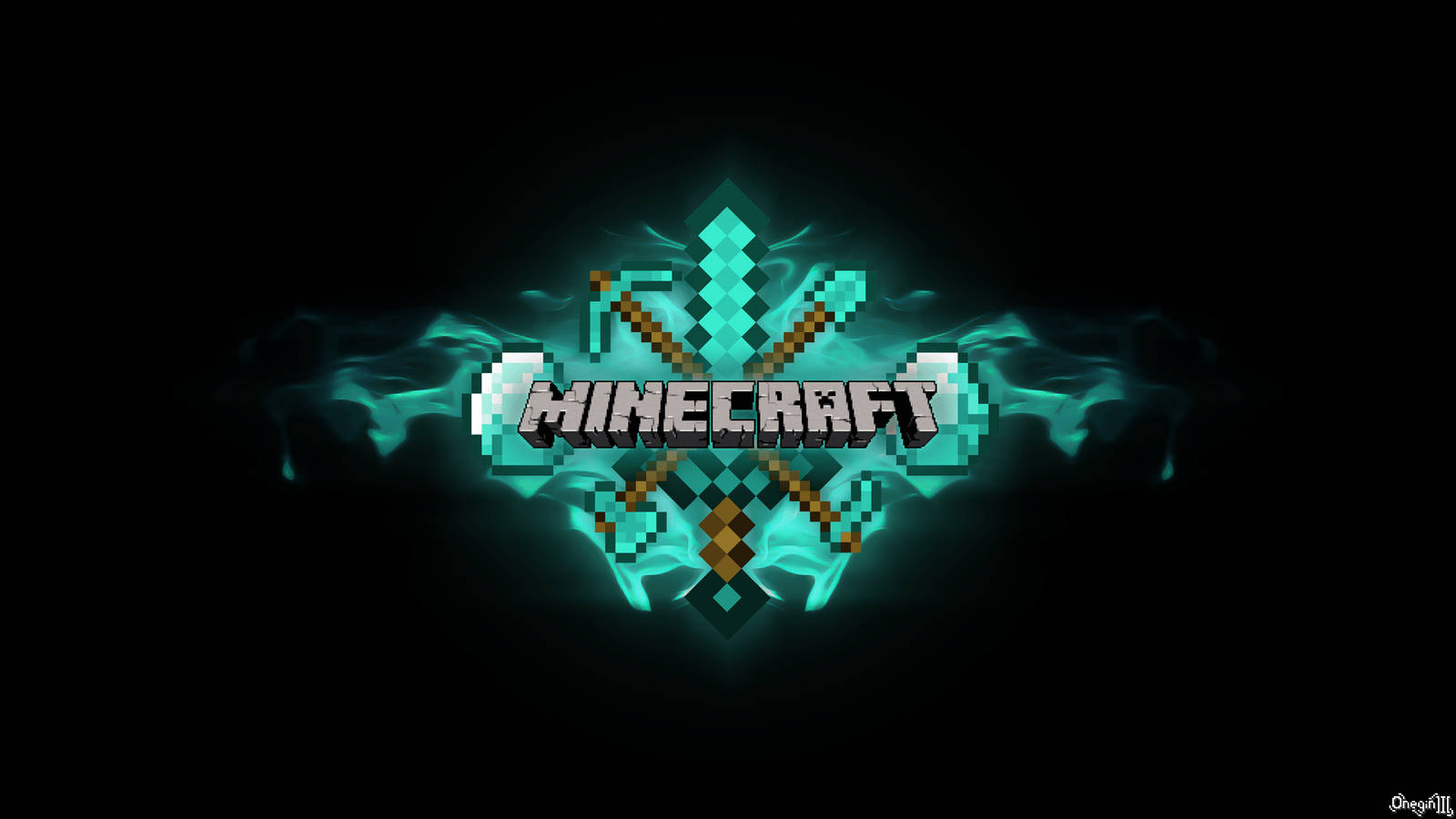 Cool Minecraft Title Art Wallpaper