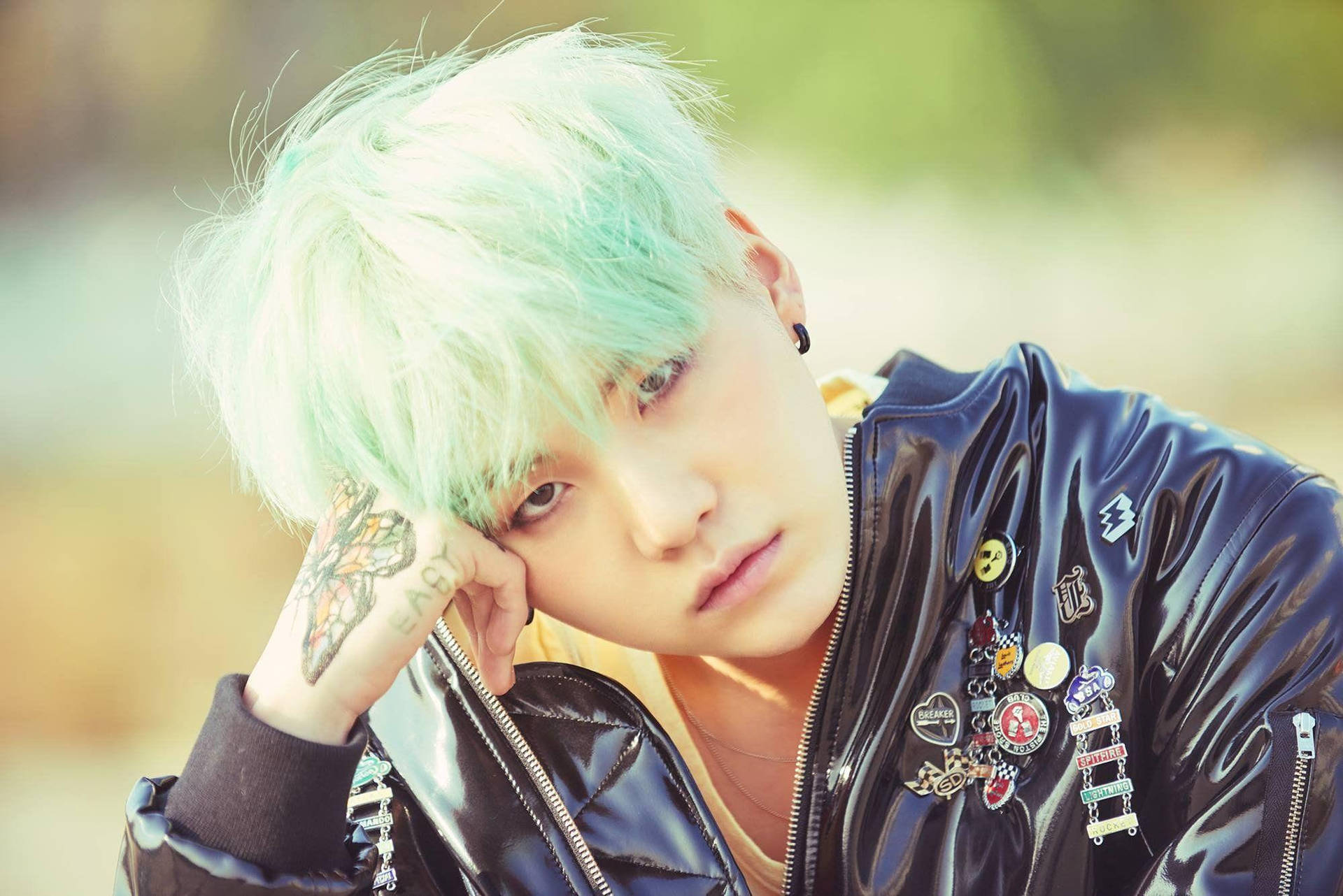 Cool Mint Green Suga Bts Wallpaper | WallpapersOK