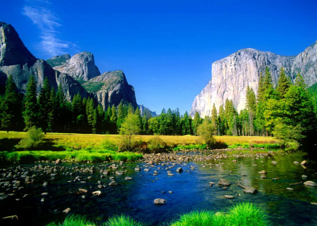 Cool Nature Clear Sky Lake Mountains Wallpaper