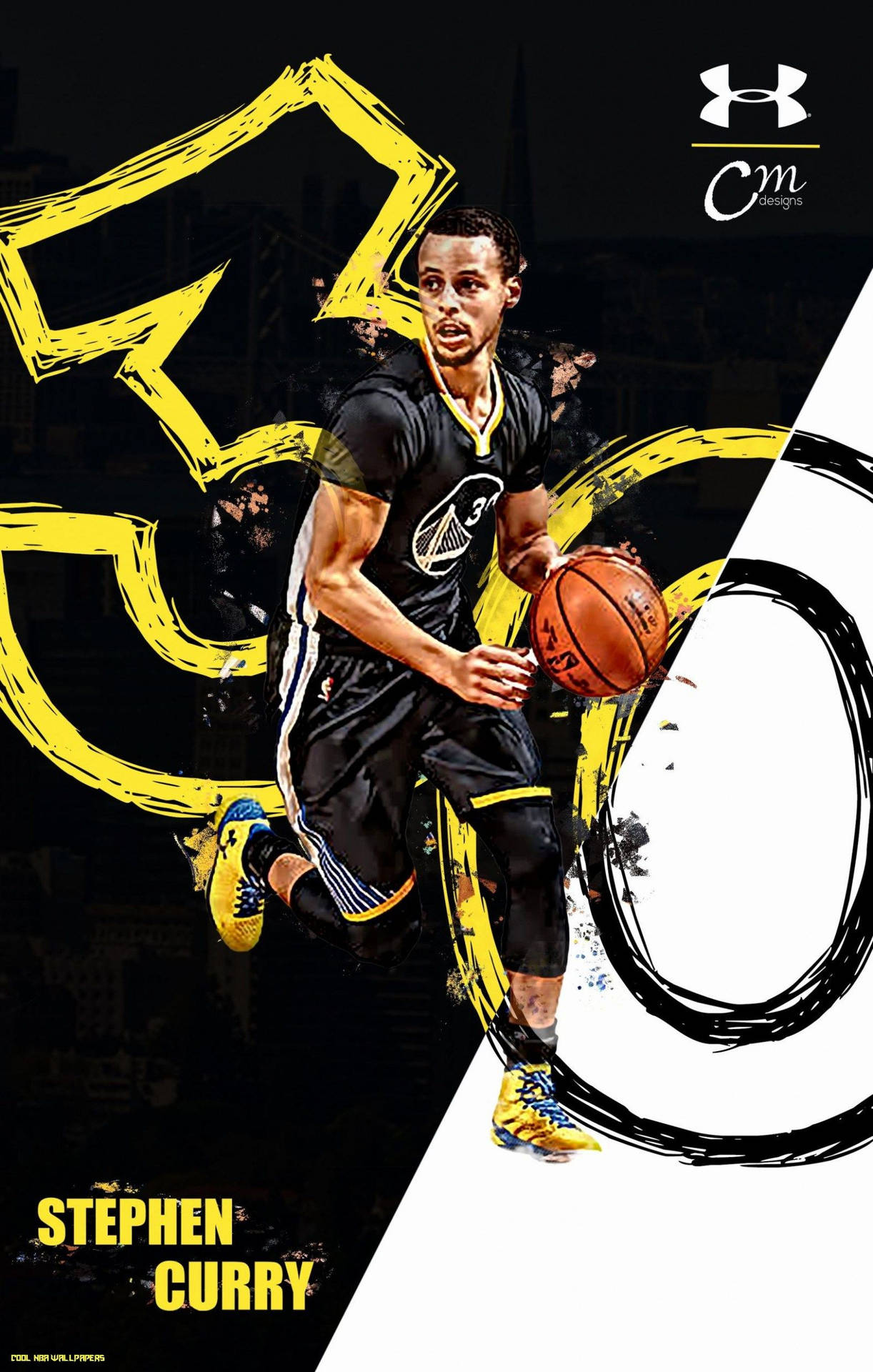 Cool Nba Stephen Curry Poster Wallpaper