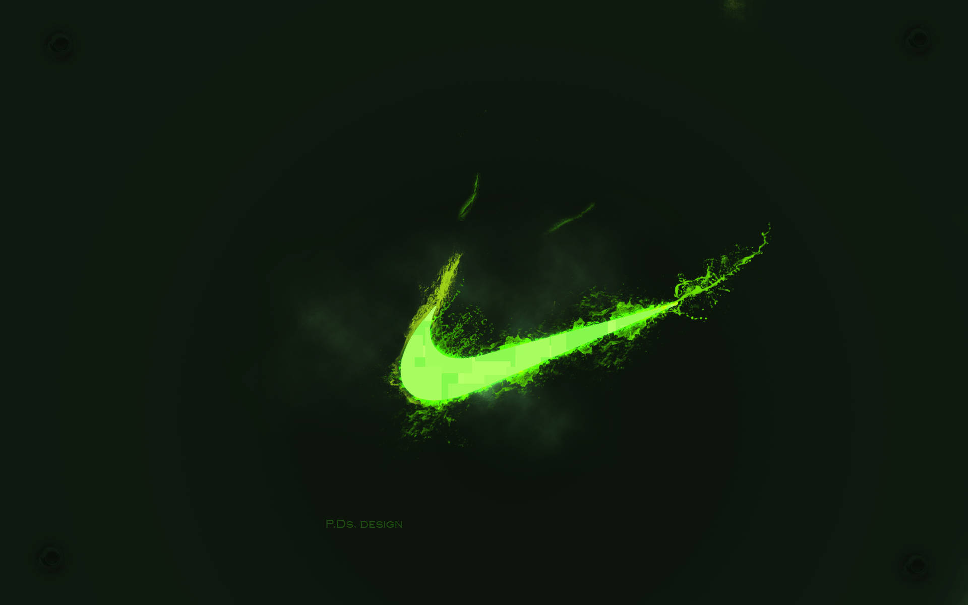 Cool Neon Green Nike Swoosh Wallpaper