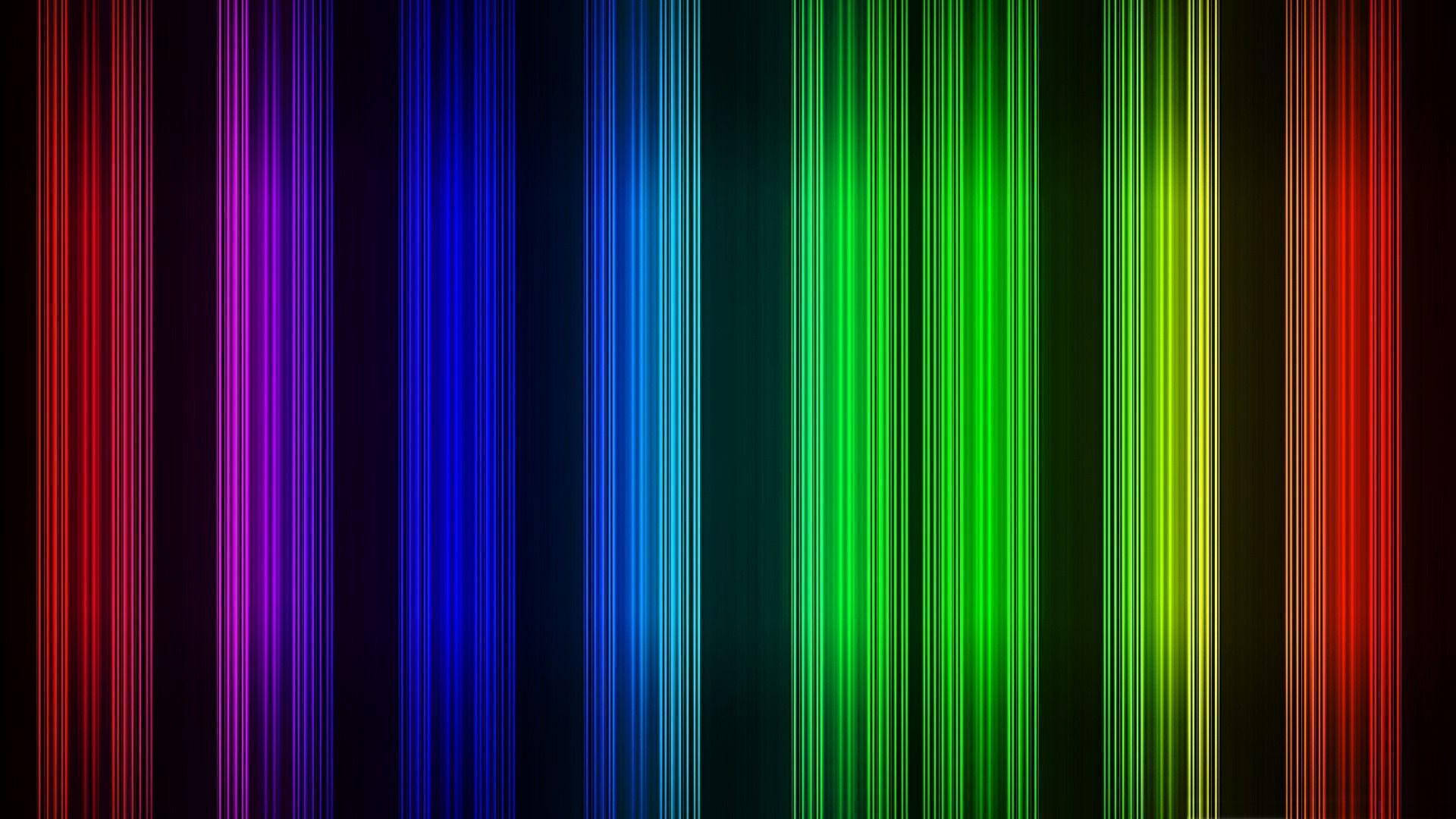 Cool Neon Rainbow Vertical Lines Wallpaper