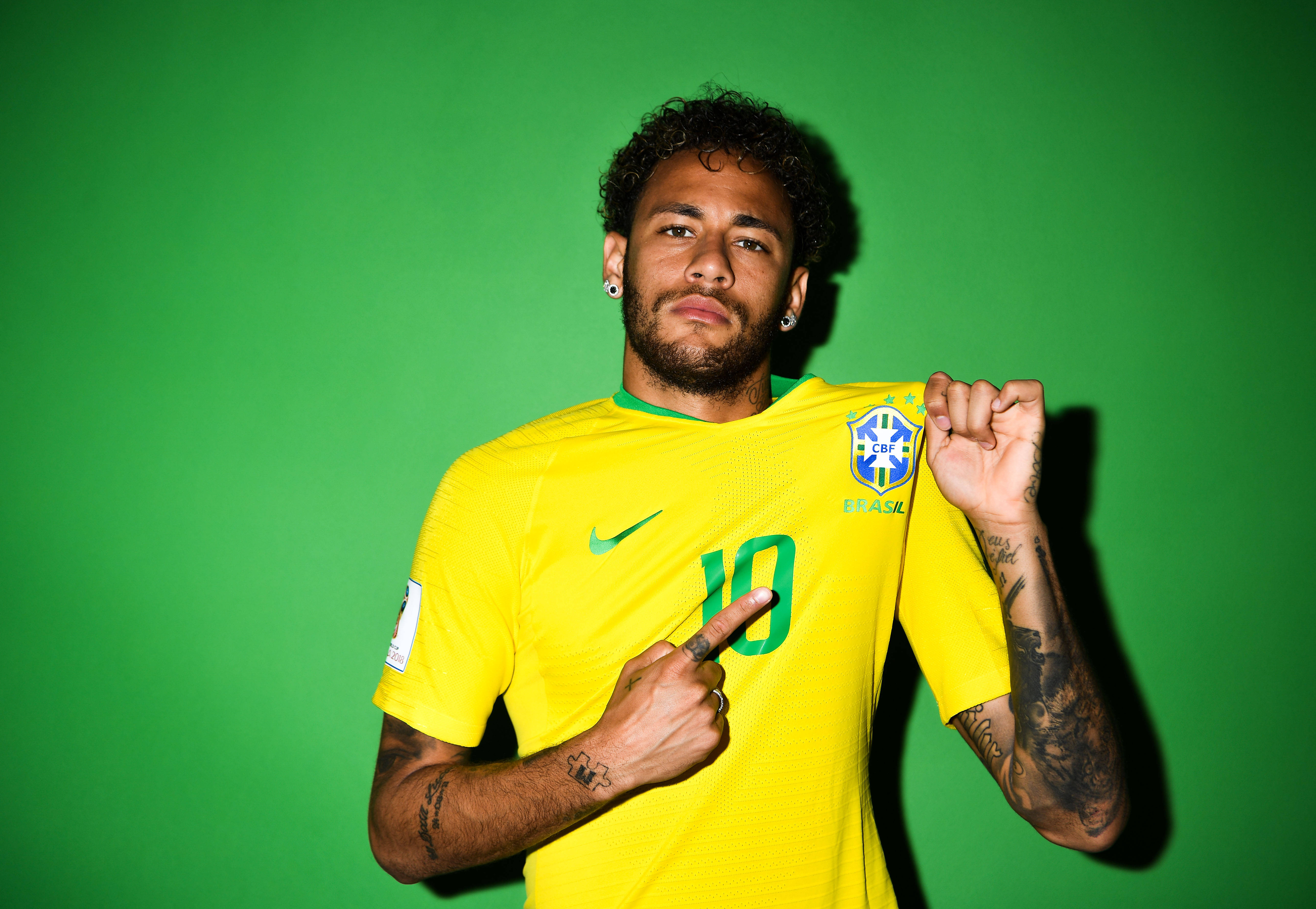 Cool Neymar Jr Jersey Number 10 Wallpaper