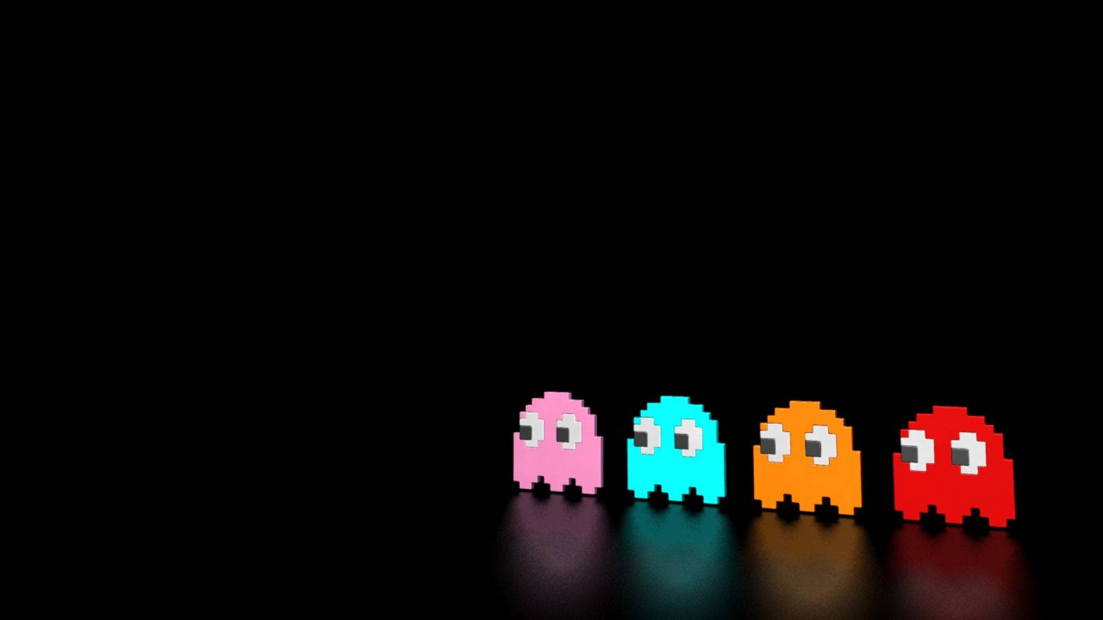 Cool Pac-man Leds For Gaming Desktop Wallpaper