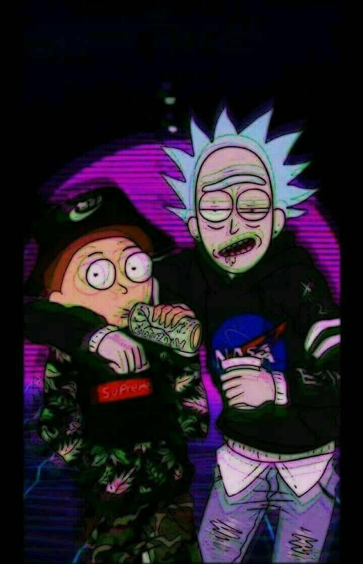 Cool Rick And Morty Hype Beast Wallpaper