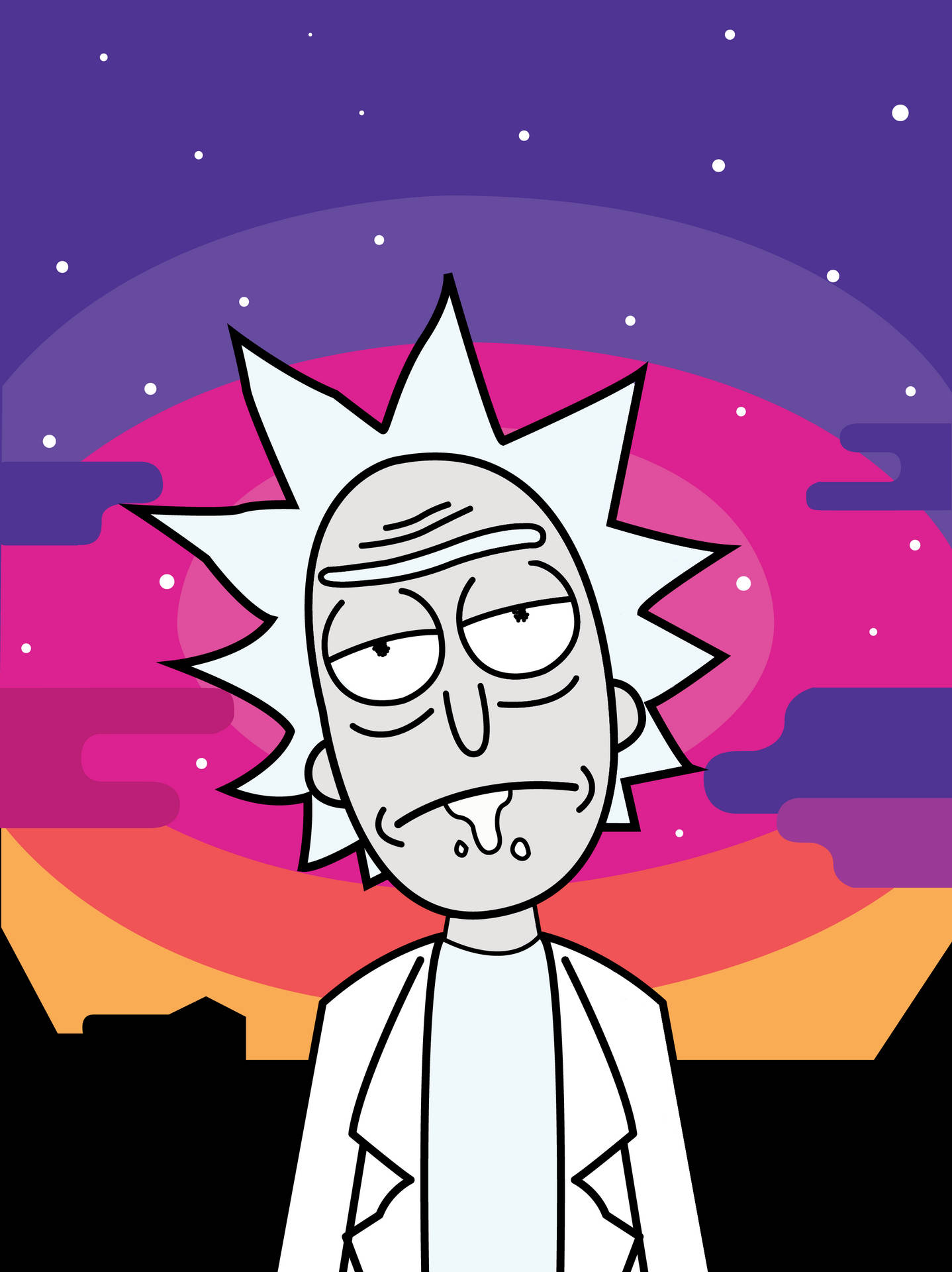 Cool Rick And Morty Monochrome Rick Wallpaper