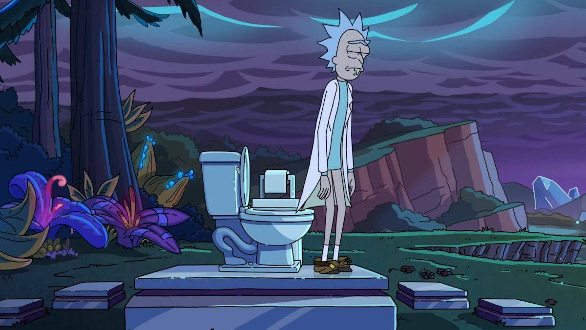 Cool Rick And Morty With Toilet Wallpaper