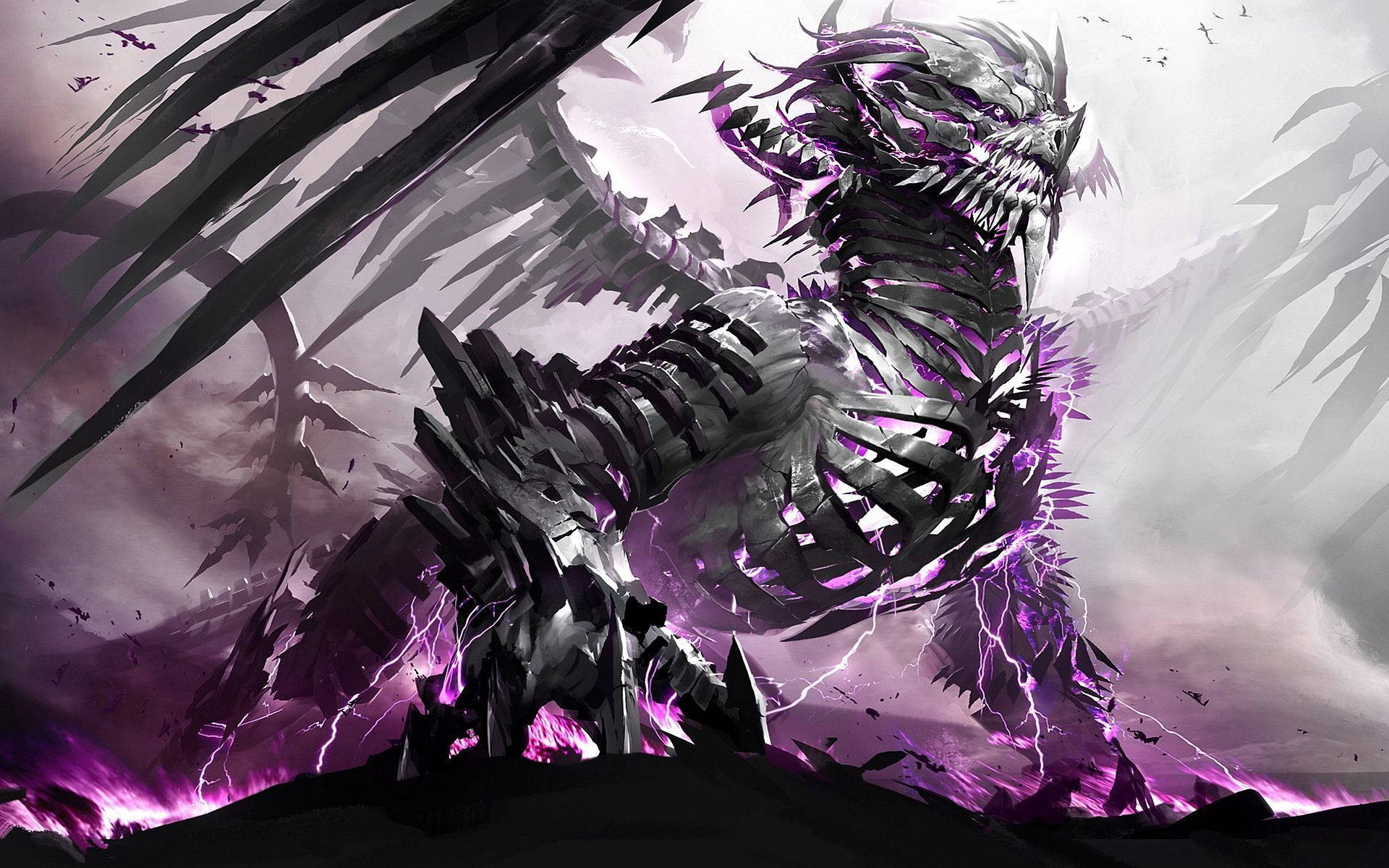 Cool Skeletal Dragon Wallpaper