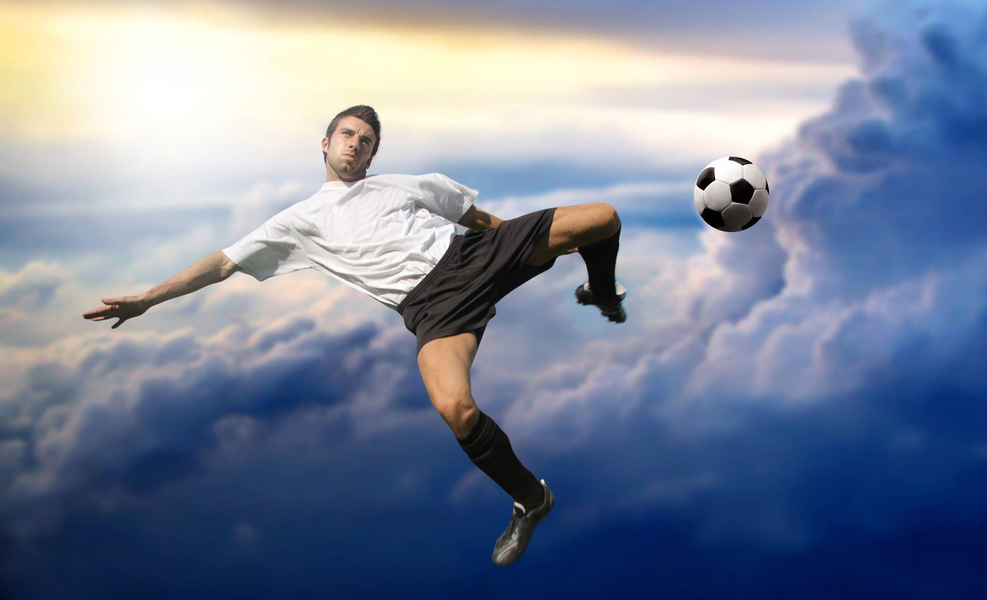 Cool Soccer Kick Illustration Wallpaper