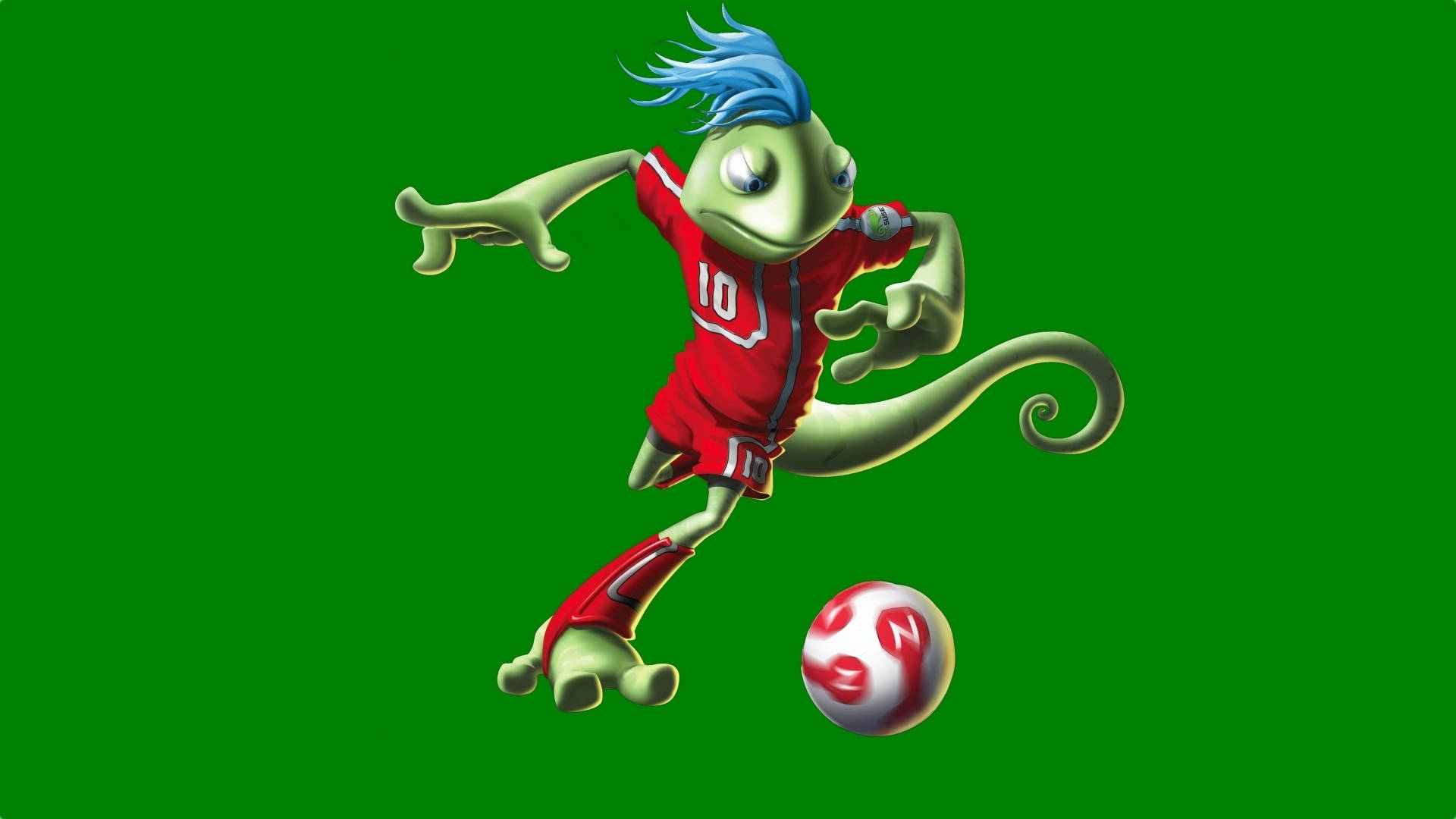 Cool Soccer Lizard Mascot Wallpaper