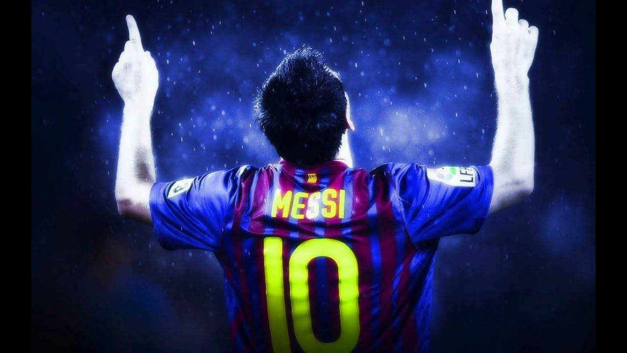 Cool Soccer Messi Poster Art Wallpaper