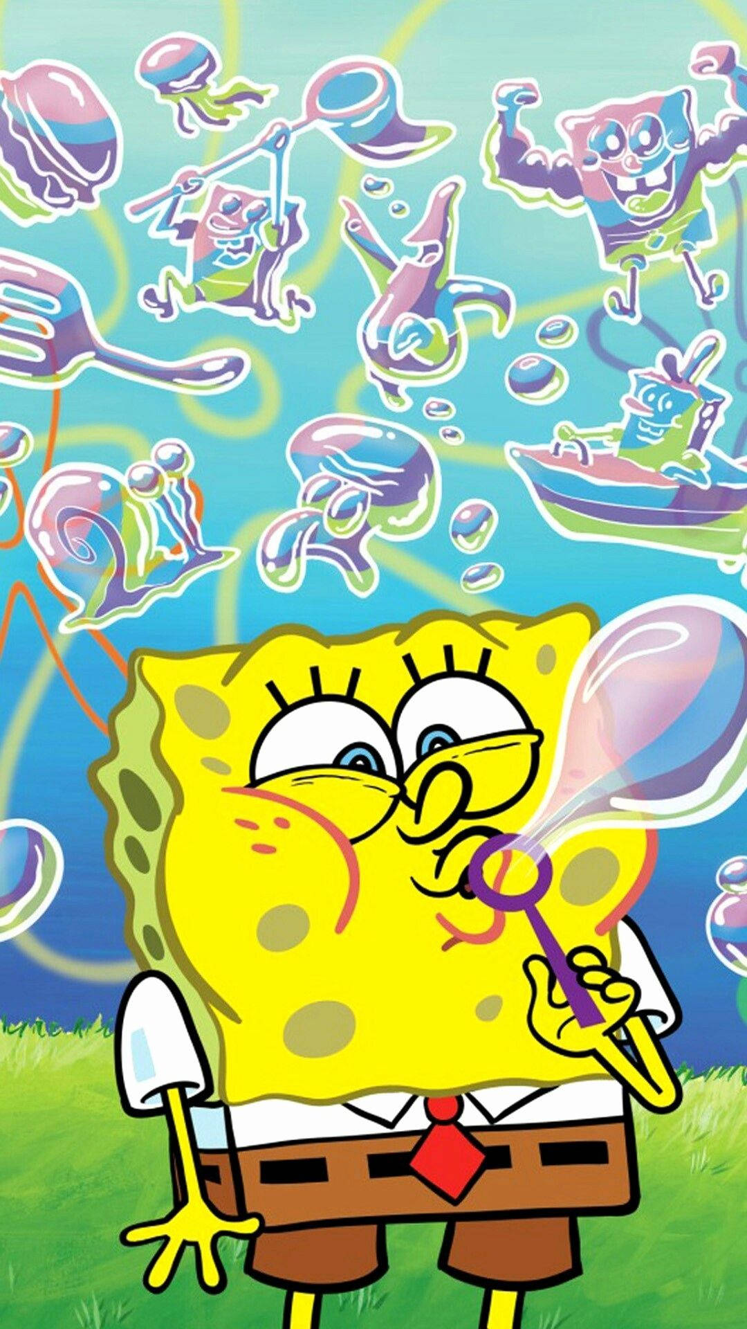 Cool Spongebob Squarepants Making Bubbles Wallpaper