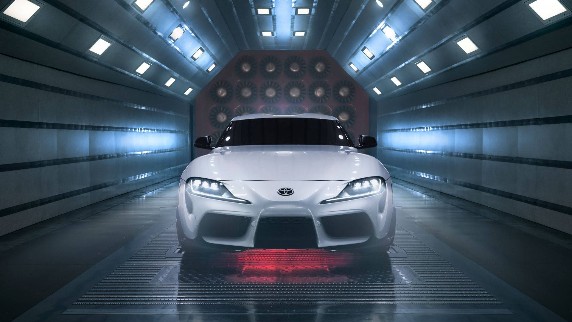 Cool Sports Car Supra Wind Tunnel Wallpaper