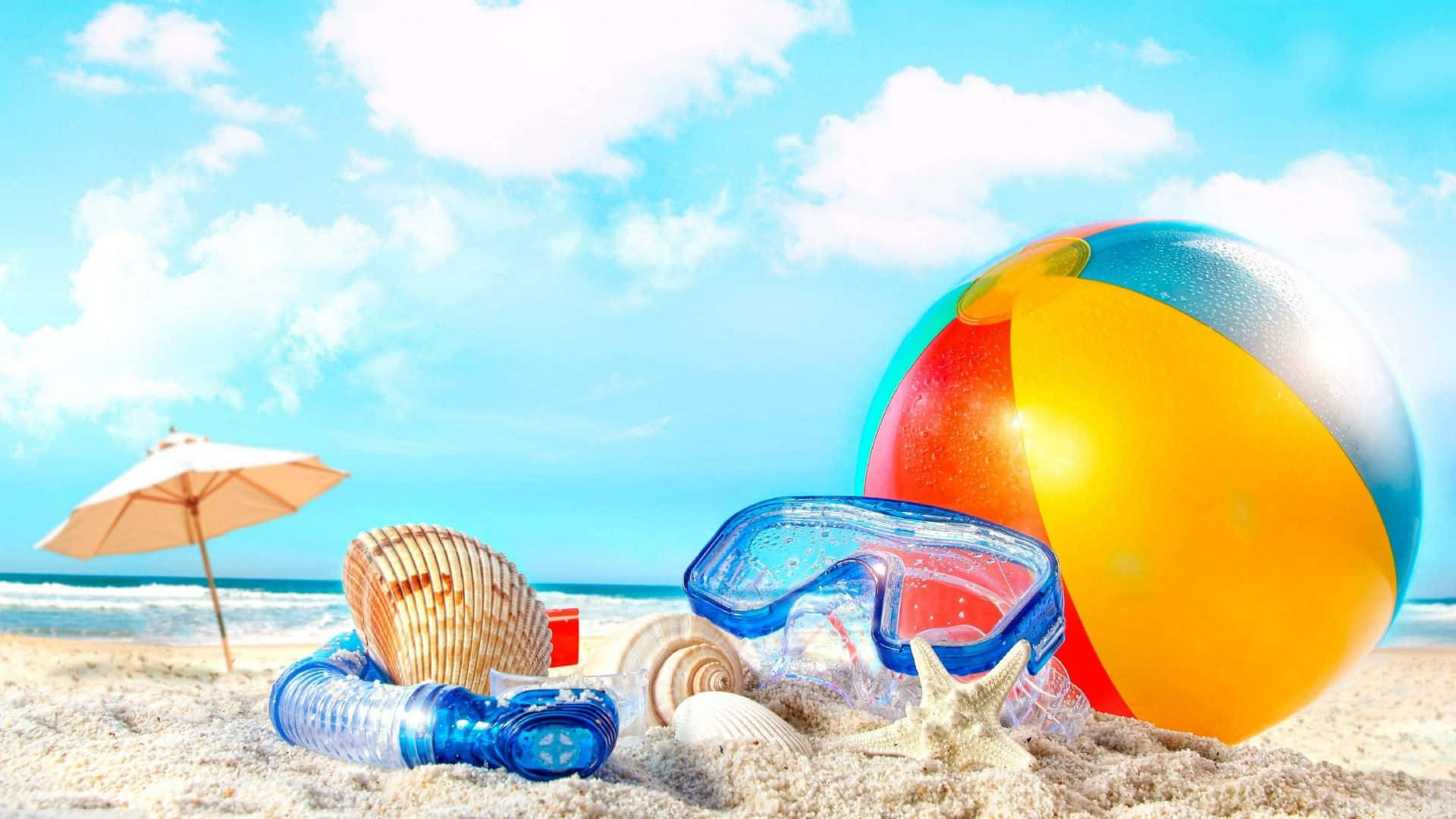 Cool Summer Beach Toys Wallpaper