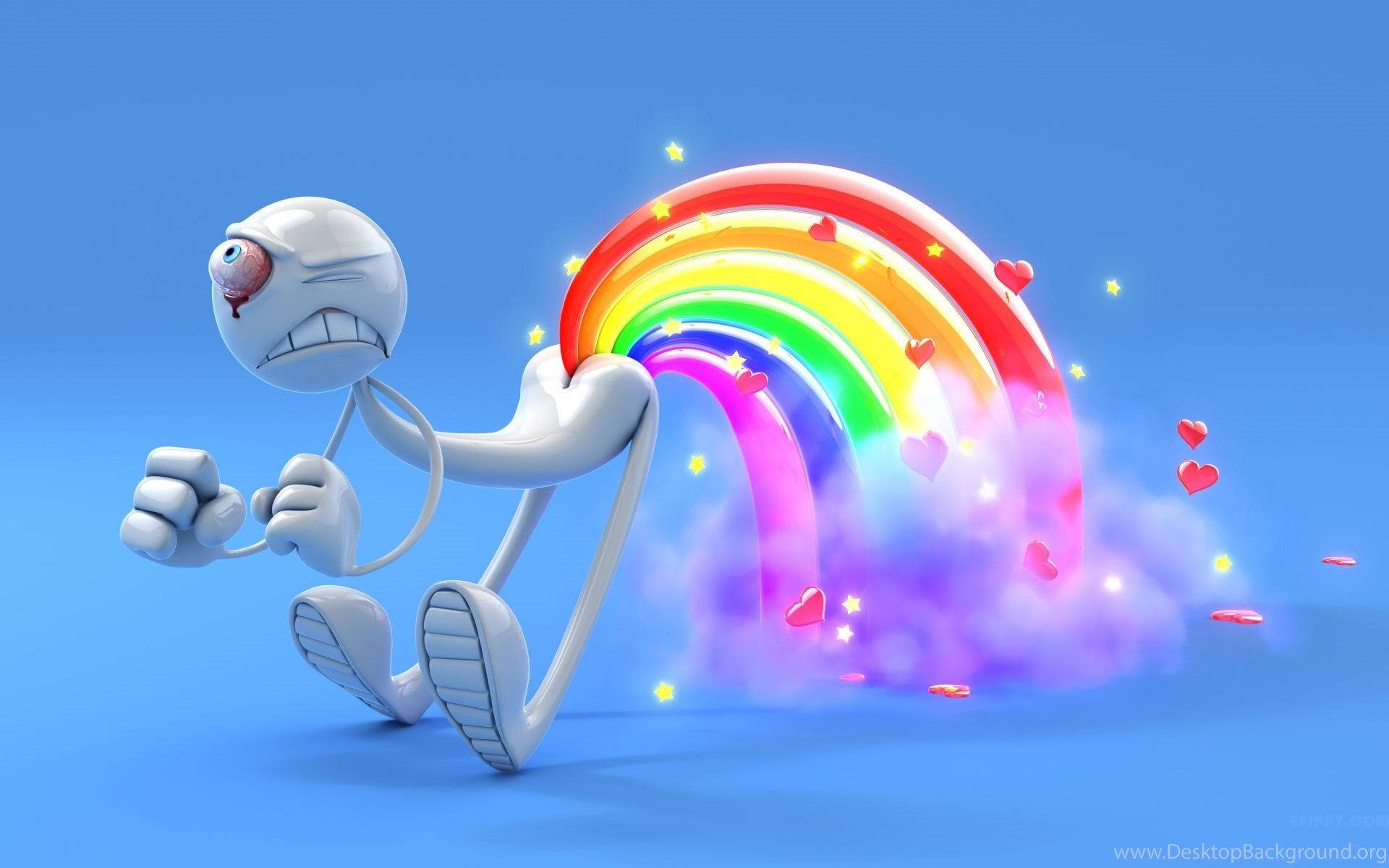 Coolest Cartoon Rainbow Fart Wallpaper