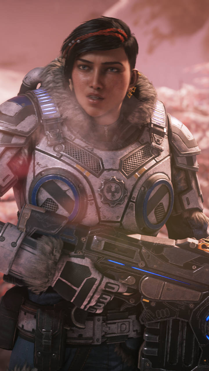 Corporal Diaz Gears 5 Phone Wallpaper